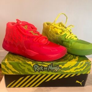 Puma Kids Rick and Morty Sneakers - Red and Green